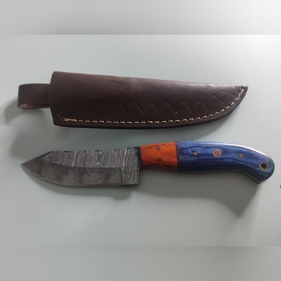 Other - New Damascus Steel Blade Men's Hunting Knife with Sheath